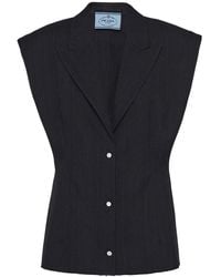 Prada - Sleeveless Wool Blazer - Lyst