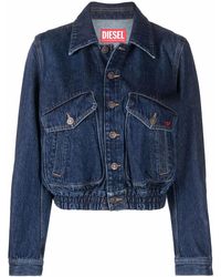 DIESEL - De-Tracey Denim Bomberjack - Lyst