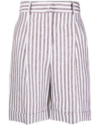 Kiton - Vertical-stripe Knee-length Shorts - Lyst