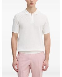 Joop! - Vascor Waffle-Knit Zip-Neck Polo Shirt - Lyst