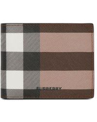 Burberry - Check-pattern Bi-fold Wallet - Lyst