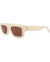 McQueen - Stud-Embellished Rectangle-Frame Sunglasses - Lyst