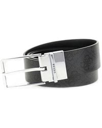 Guess - Agueda Monogram-Print Reversible Belt - Lyst