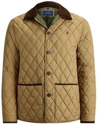Polo Ralph Lauren - Quilted Corduroy-Collar Padded Jacket - Lyst