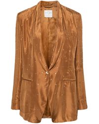forte_forte - Habotai Silk Blazer With Crystals - Lyst