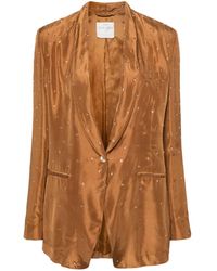 Forte Forte - Habotai Silk Blazer With Crystals - Lyst