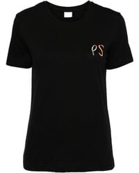 Paul Smith - Logo-Print Cotton T-Shirt - Lyst
