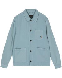 PS by Paul Smith - Logo-embroidered Cotton-linen Shirt - Lyst