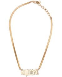 DSquared² - Logo-Lettering Necklace - Lyst
