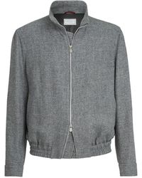 Brunello Cucinelli - Mélange-Effect Zip-Up Jacket - Lyst
