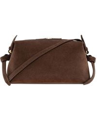 Yuzefi - Brioche Schultertasche Aus Wildleder Mit Knoten - Lyst