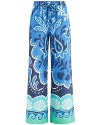 Banana Moon - Paisley-Print Drawstring Palazzo Pants - Lyst
