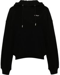 Off-White c/o Virgil Abloh - Logo-Embroidered Cotton Hoodie - Lyst