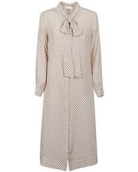 CRI.DA - Alba Polka-Dot Silk Midi Dress - Lyst