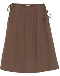 Damson Madder - Caspia Midi-Rok Met Trekkoord - Lyst