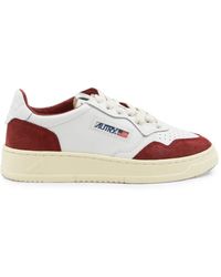 Autry - Medalist Low Micro-Perforated Suede-Trim Sneakers - Lyst