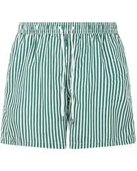 Fedeli - Striped Drawstring-Waist Swim Shorts - Lyst