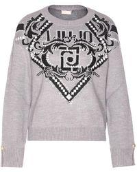 Liu Jo - Jersey con logo en jacquard - Lyst