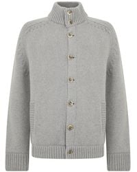 Herno - High-Neck Button-Up Cardigan - Lyst