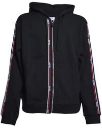 Gcds - Logo-Tape Zip-Up Hoodie - Lyst