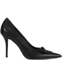 POTAMY - 100Mm Pointed Lace-Up Detail Pumps - Lyst
