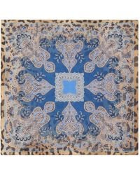 Etro - Animal-Print Paisley Silk Pocket Square - Lyst