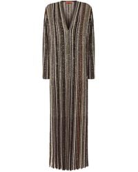 Missoni - Striped Sequined Lame Maxi Dress - Lyst