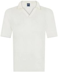 Fedeli - Ribbed-Knit V-Neck T-Shirt - Lyst
