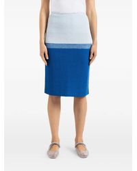 Bielo - Colour-Block Textured-Knit Skirt - Lyst