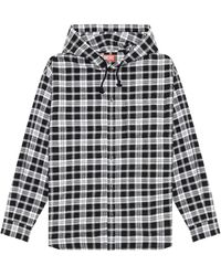 DIESEL - S-dewny Checked Hooded Shirt - Lyst