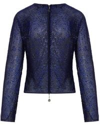 Giorgio Armani - Crystal-Embellished Top - Lyst