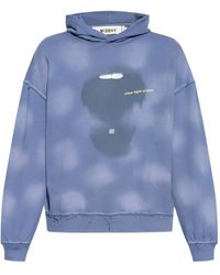 MISBHV - Ausgefranster Hoodie mit Wolken-Print - Lyst