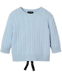 Marc Jacobs - Pull Dos Nu En Maille Côtelée À Détail De Nœud - Lyst