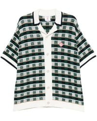 CASABLANCA - Check-Knit Short-Sleeve Shirt - Lyst