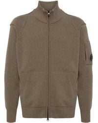 C.P. Company - Rollkragen-Cardigan Mit Waffelstrick-Muster - Lyst