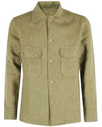 Fortela - Front-Pockets Wool Shirt Jacket - Lyst