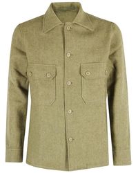 Fortela - Front-Pockets Wool Shirt Jacket - Lyst