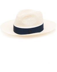 Maison Michel - Henrietta Straw Fedora Hat - Lyst