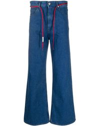 Marni - Weite Jeans mit Logo-Patch - Lyst