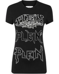 Philipp Plein - Logo-Embellished Cotton T-Shirt - Lyst