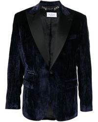 Philipp Plein - Single-Breasted Velvet Blazer - Lyst