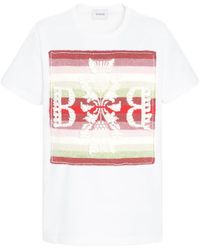 Barrie - Striped Logo-Patch T-Shirt - Lyst