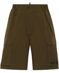 DSquared² - Bermudas Cargo Con Logo - Lyst