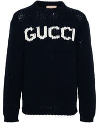 Gucci - Pullover mit Logo-Stickerei - Lyst