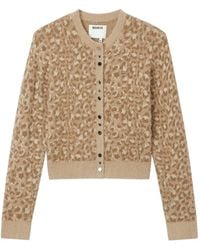 Musium Div. - Leopard-Print Embellished Cardigan - Lyst