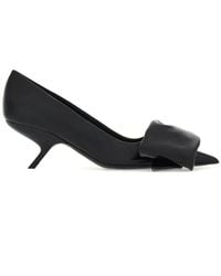 Ferragamo - Soft Bow Leather Pumps - Lyst