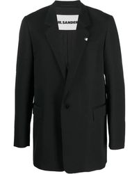 Jil Sander - Single-Breasted Wool Blazer - Lyst