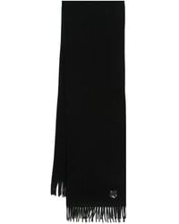 Maison Kitsuné - Logo-Embroidered Virgin Wool Scarf - Lyst
