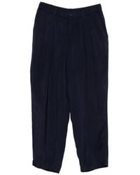 Giorgio Armani - Faded Twill Trousers With Pleats - Lyst