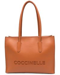 Coccinelle - Medium Myrtha Logo-Debossed Tote Bag - Lyst